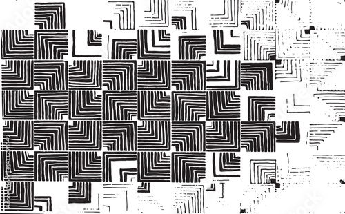 Uneven black and white geometric pattern. Tileable texture background.
