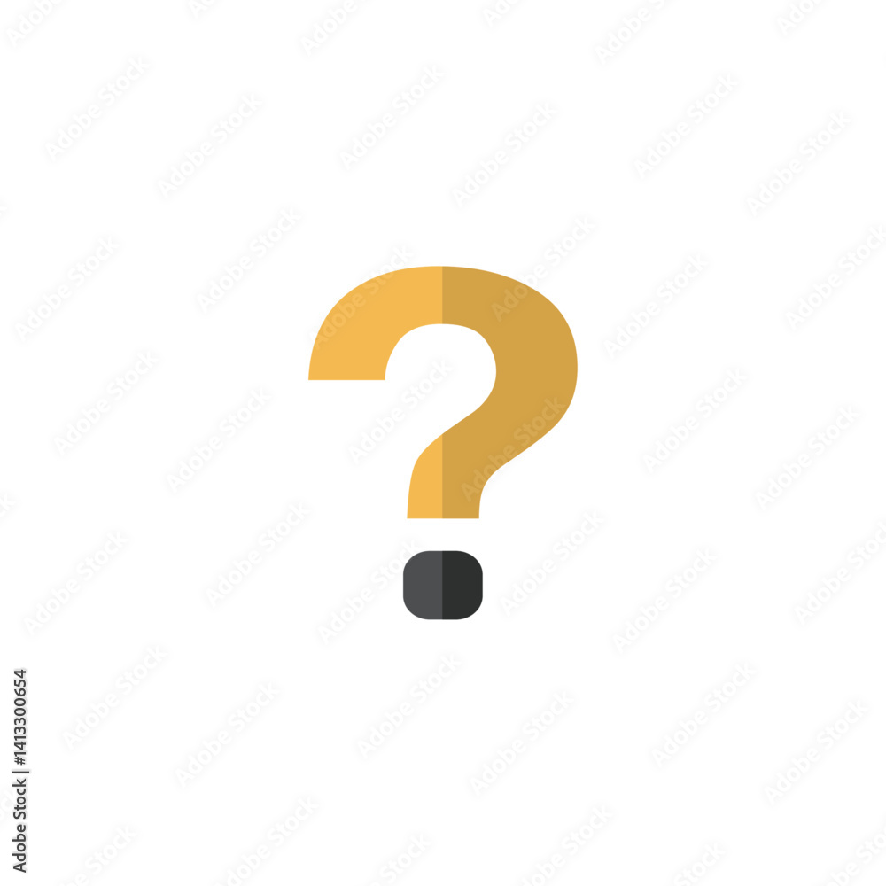 Question icon flat vector design Question icon flat vector design