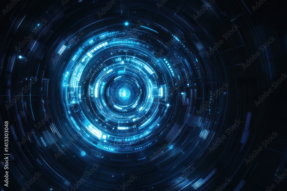 Abstract swirling vortex with blue light and dark background. Abstract swirling vortex with blue light and dark background.