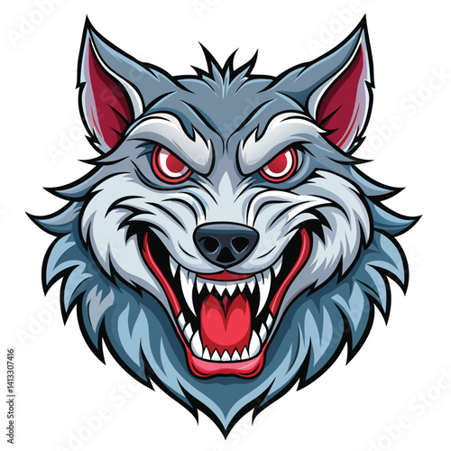 Angry Wolf Head
