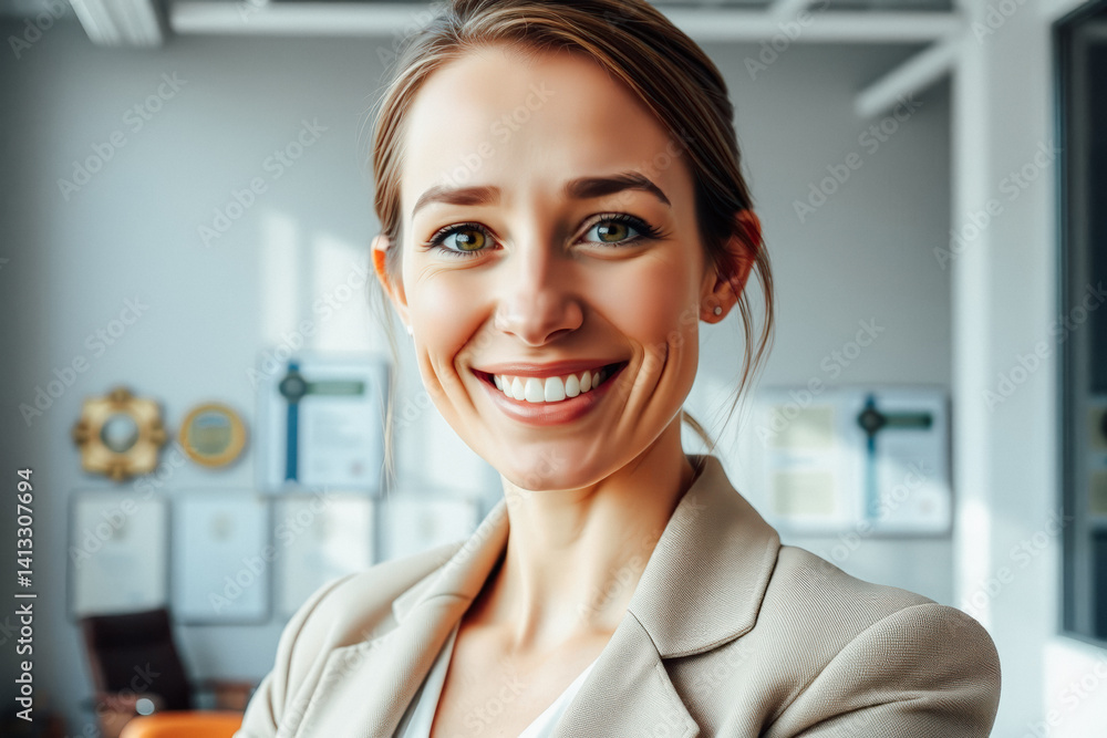 Confident Businesswoman Smiling Portrait