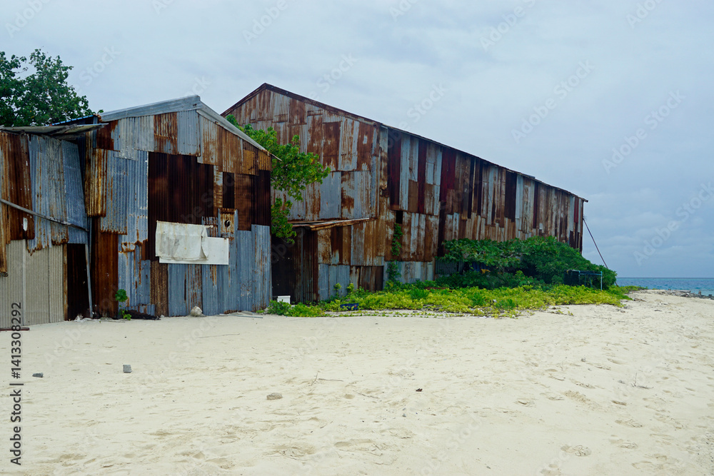 rotten shipyard on gulhi island maledives