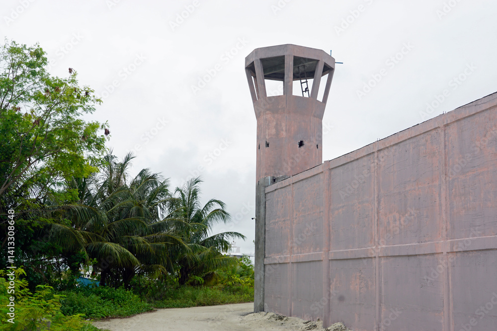 prison on Tropical island on the Maldives