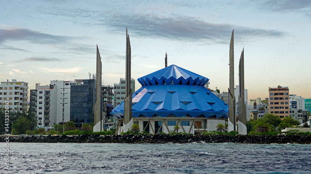 King salman mosque in male on the maldives