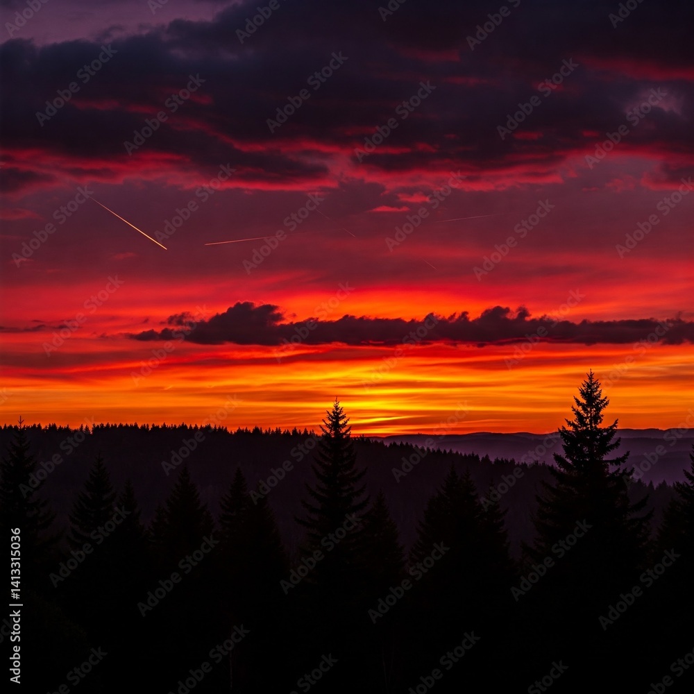 Fototapeta premium sunset in the mountains