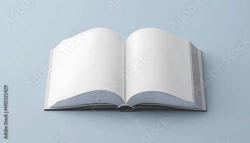 Obraz na płótnie Open book with blank pages on a white background. 3d render w salonie