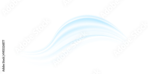 Air flow Isolated PNG and vector isolated. Effect of winter air and wind stream waves effect in blue color.