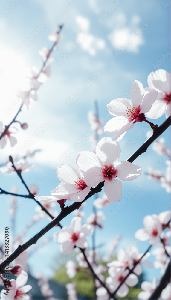 Beautiful Blossoms of Spring in the Sunshine