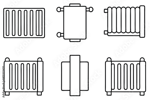 Collection of Radiators in Vector Art