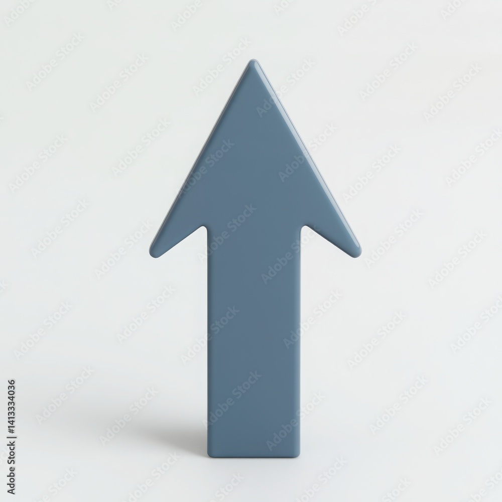 Grey arrow pointing up, direction isolated on white background Grey arrow pointing up, direction isolated on white background