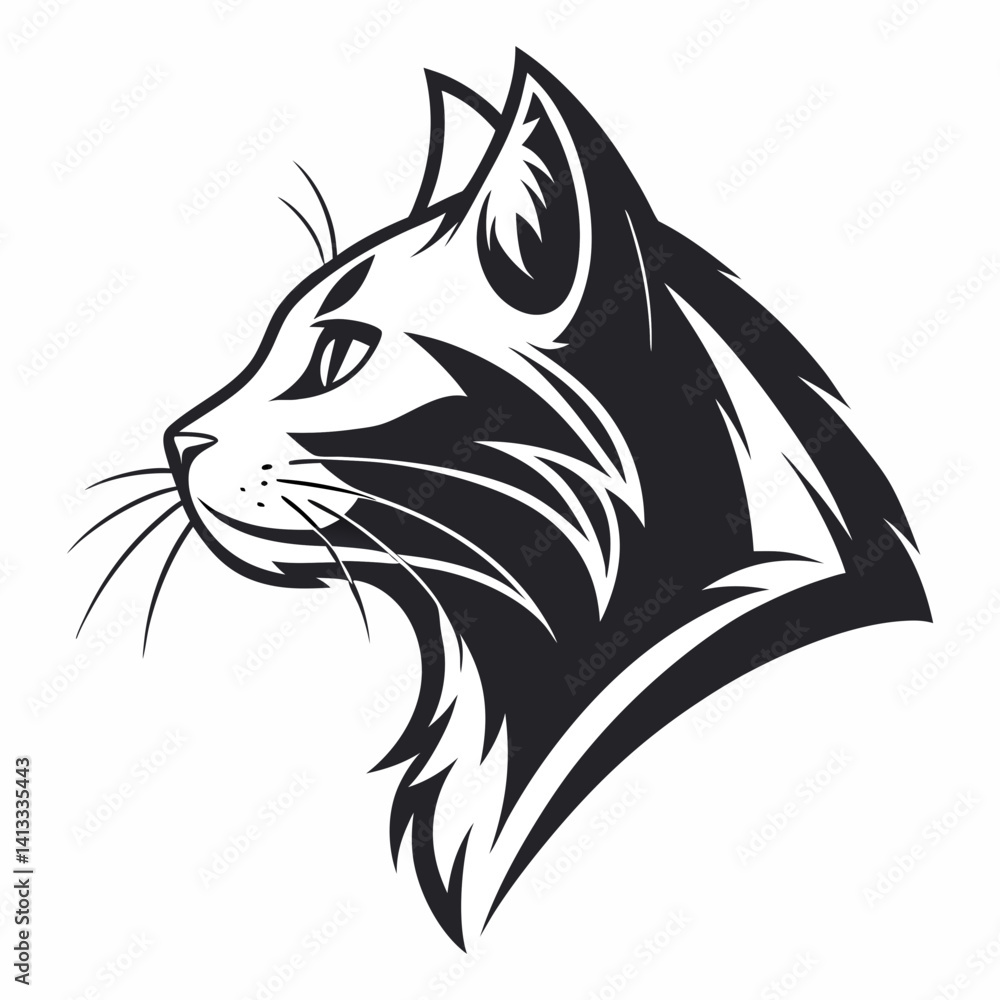 Fototapeta premium black cat head
