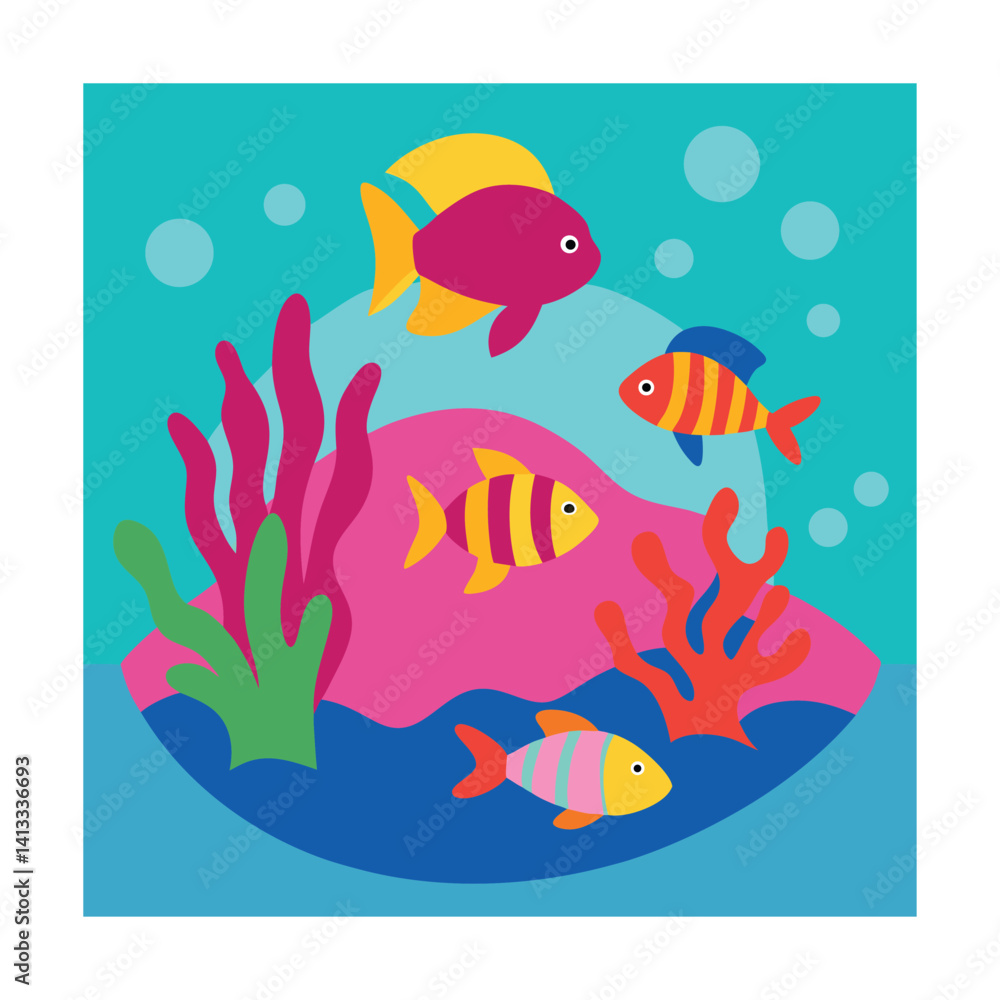 Naklejka premium calm tropical sea with turquoise water and blue sk