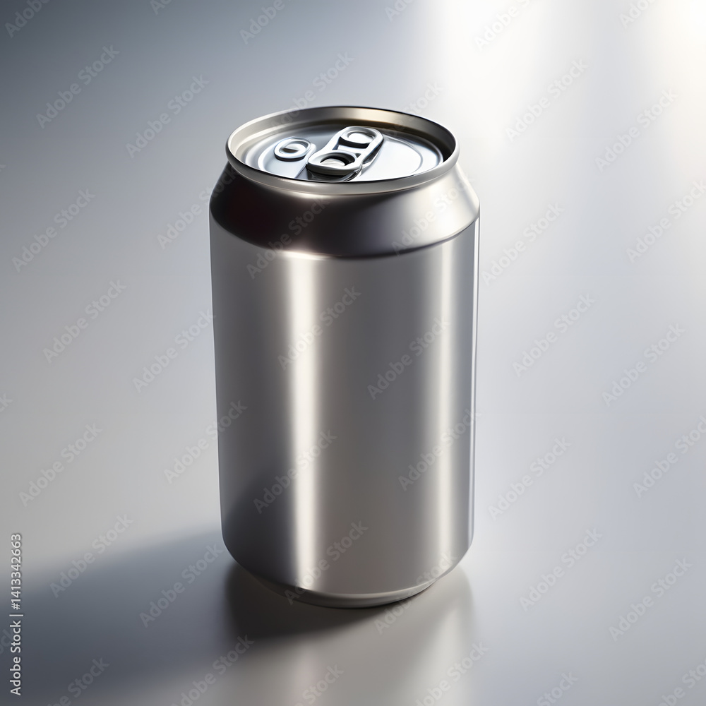 A Shiny Aluminum Beverage Can Mockup Perfect for Branding and Design Projects