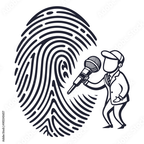 fingerprint on a white background