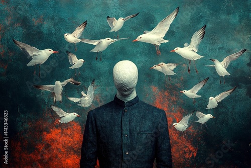 Genetic predisposition - cause of depression: abstract image of mental state. Metaphorical genetic predisposition perceptions of a loss of pleasure or interest. Deep emotions. Depression care.