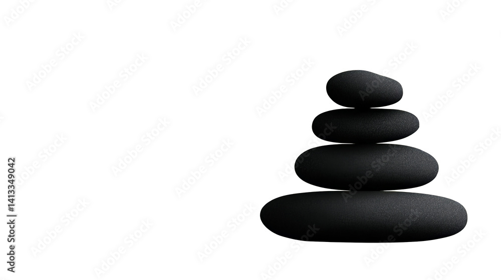 Stacked black stones form a tower against a completely dark background. - high quality Stacked black stones form a tower against a completely dark bac Stacked black stones form a tower against a completely dark background. - high quality Stacked black stones form a tower against a completely dark bac