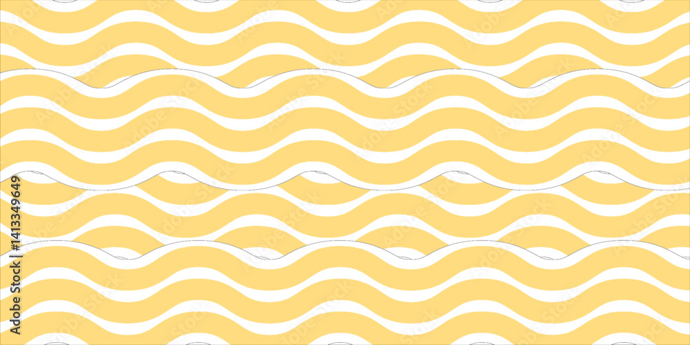 Yellow instant noodle, pasta and spaghetti texture with geometric wavy lines. Ramen, pasta vector pattern. Background abstract food illustration Yellow instant noodle, pasta and spaghetti texture with geometric wavy lines. Ramen, pasta vector pattern. Background abstract food illustration