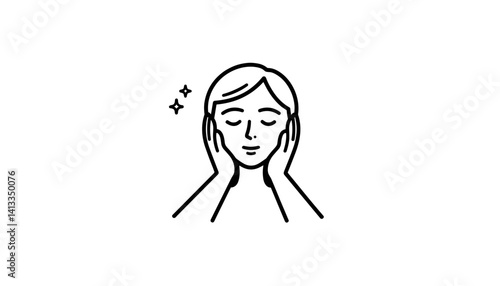 Relaxed woman enjoying tranquility with closed eyes  