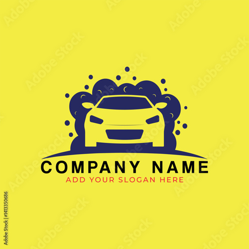 car rental insurance safety and car repairing detailing logo design vector