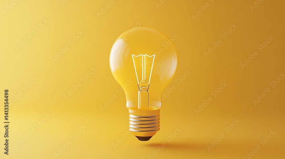Glowing Light Bulb A Bright Idea Glowing Light Bulb A Bright Idea