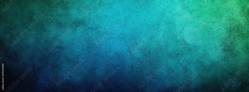 Fototapeta premium Grunge texture background with blend of dark blue, teal, and green color tones