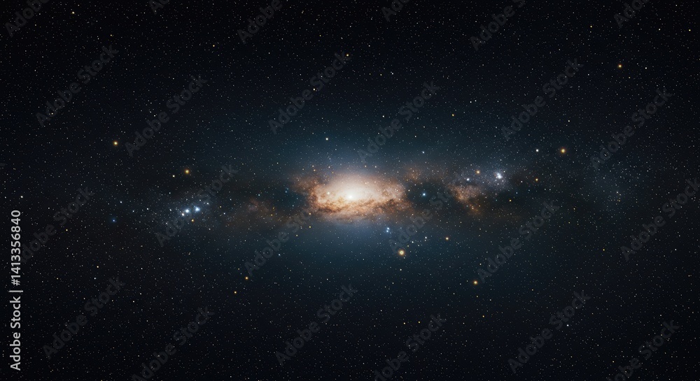 Stunning galaxy in deep space with bright starlit background Stunning galaxy in deep space with bright starlit background