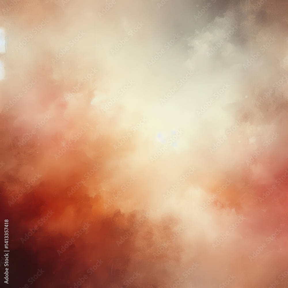 Obraz premium Abstract vivid clouds in hues of orange and cream, evoking warmth and inspiration. Ideal for backgrounds, artistic projects, or emotional themes in marketing.