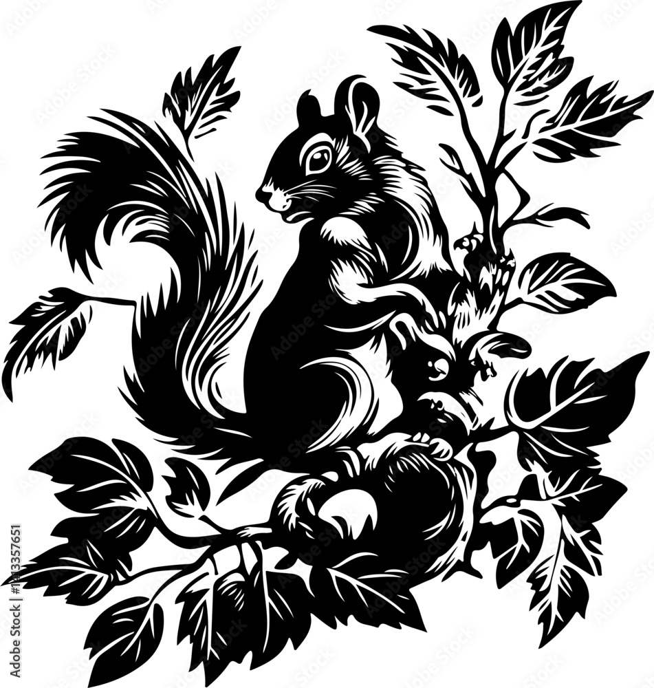 Obraz premium animal, cartoon, cat, vector, fox, illustration, squirrel, mammal, cute, dog, kitten, drawing, pet, wild, fur, wildlife, tail, pets, design, funny, art, nature, animals, fun, icon