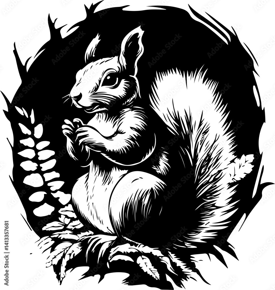 Obraz premium animal, cartoon, cat, vector, fox, illustration, squirrel, mammal, cute, dog, kitten, drawing, pet, wild, fur, wildlife, tail, pets, design, funny, art, nature, animals, fun, icon
