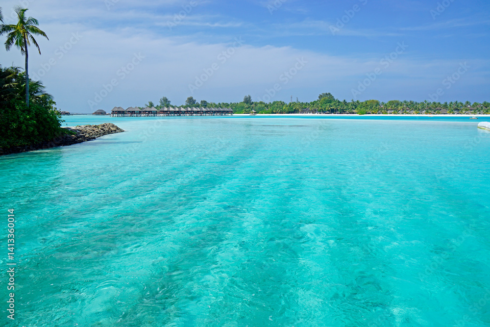 tropical island paradise on the Maldives