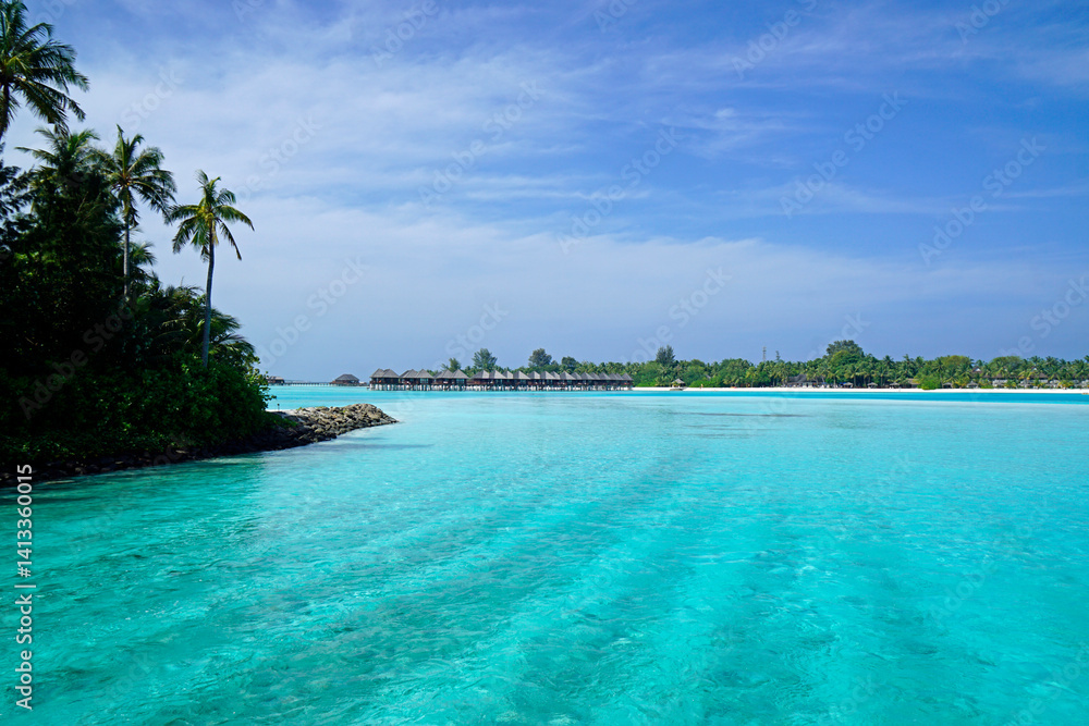 tropical island paradise on the Maldives