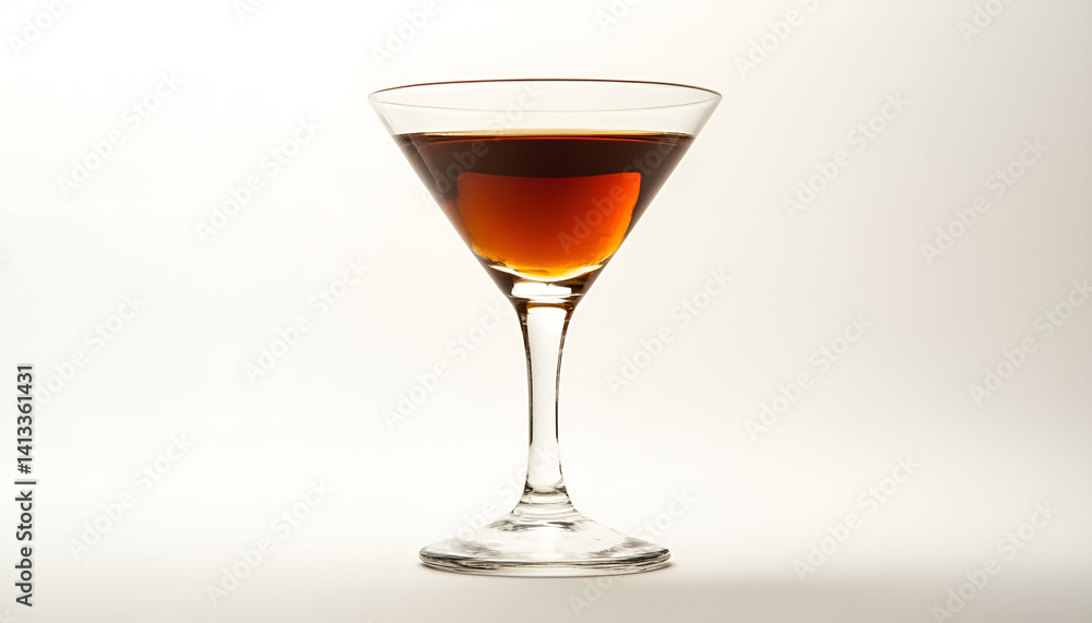 One glass of delicious espresso martini isolated on white One glass of delicious espresso martini isolated on white