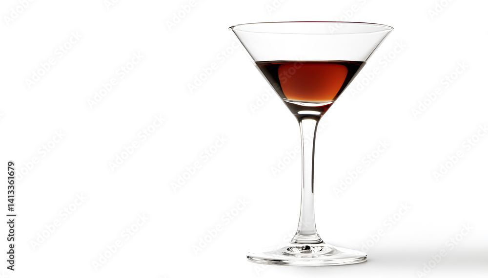 One glass of delicious espresso martini isolated on white One glass of delicious espresso martini isolated on white