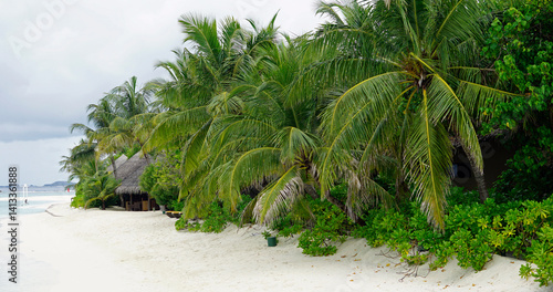 Obraz na płótnie exotic tropical island on the maldives w salonie