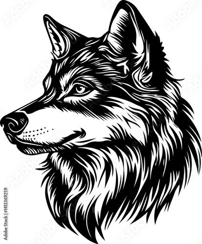 animal, wolf, vector, head, dog, illustration, tattoo, lion, wild, cartoon, wildlife, mammal, face, black, tribal, nature, mascot, predator, cat, bear, design, silhouette, beast, drawing, tiger