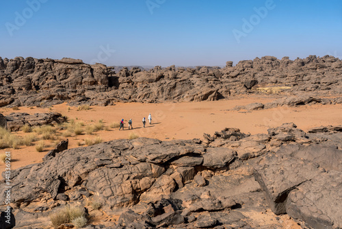 Randonnée dans le désert Algérien à Djanet , Parc national du Tassili N'Ajjer	