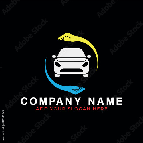 car repairing logo design vector