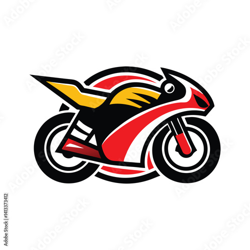 motorcycle on a red background