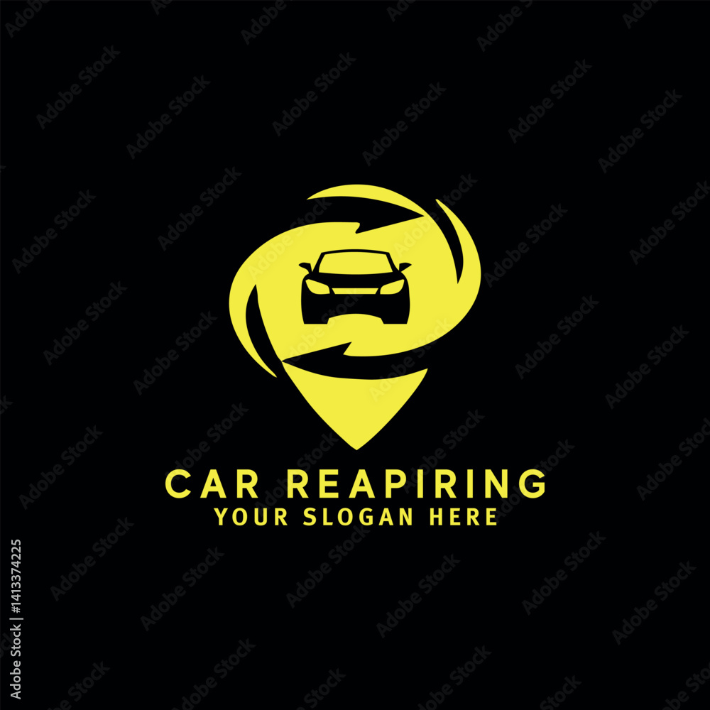 Obraz premium car repairing logo design vector