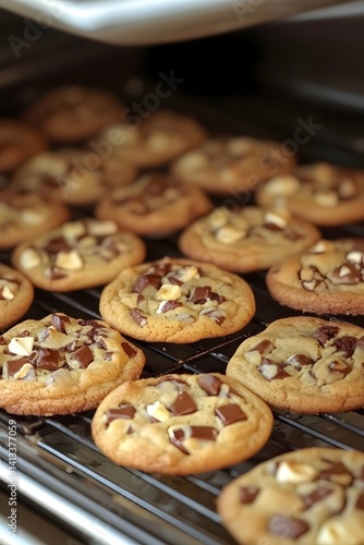 Wallpaper Mural Delicious Double Chocolate Chunk Cookies Cooling on Rack Torontodigital.ca