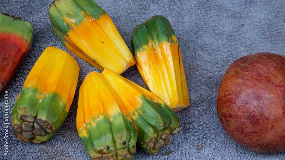 exotic ripe screw pine fruit