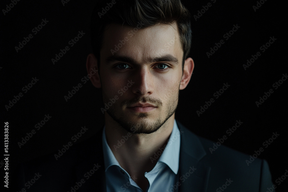 Dramatic portrait of a businessman Dramatic portrait of a businessman