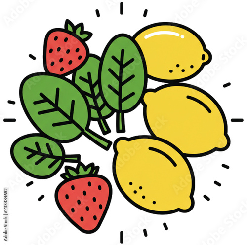 Fresh fruits representing natural food.