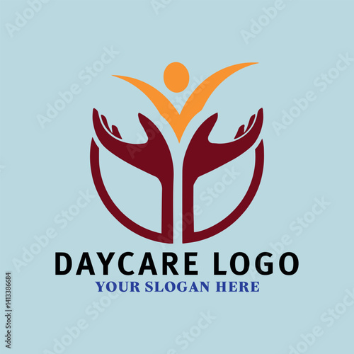 kids daycare logo design vector