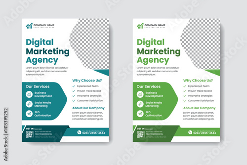 Corporate business flyer template design