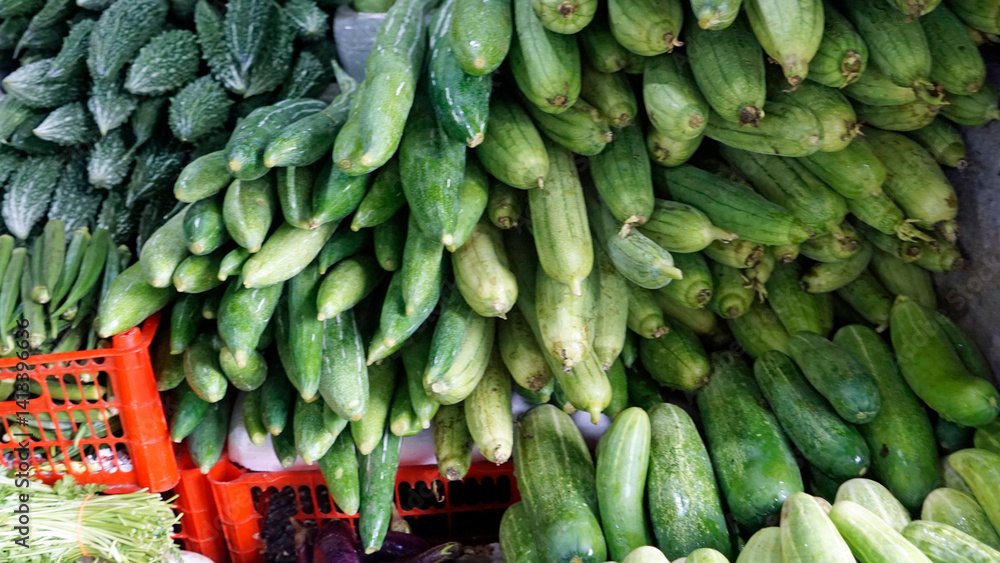 fresh vegetables on a local market on the maldives