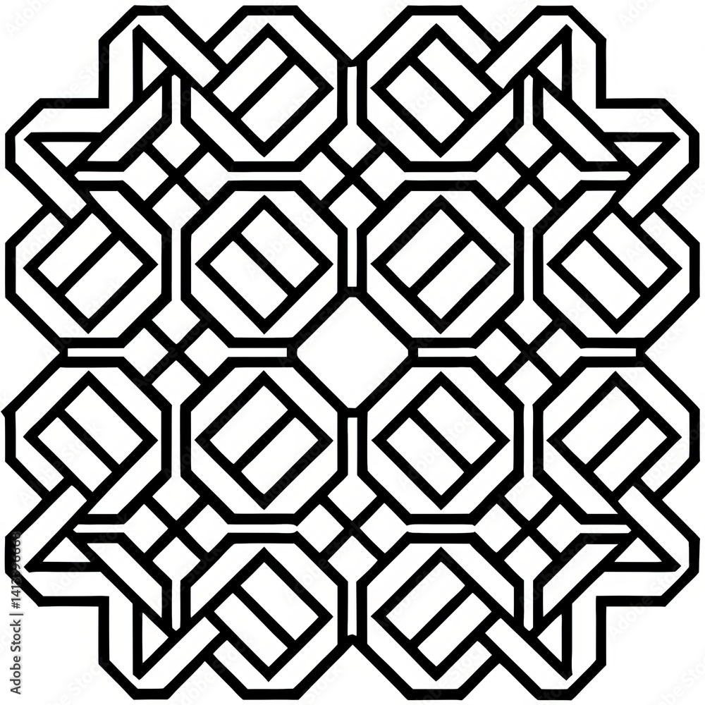 Interlocking Squares Pattern Interlocking Squares Pattern
