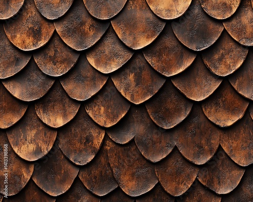 Wallpaper Mural Dark Brown Scale Pattern Texture Torontodigital.ca