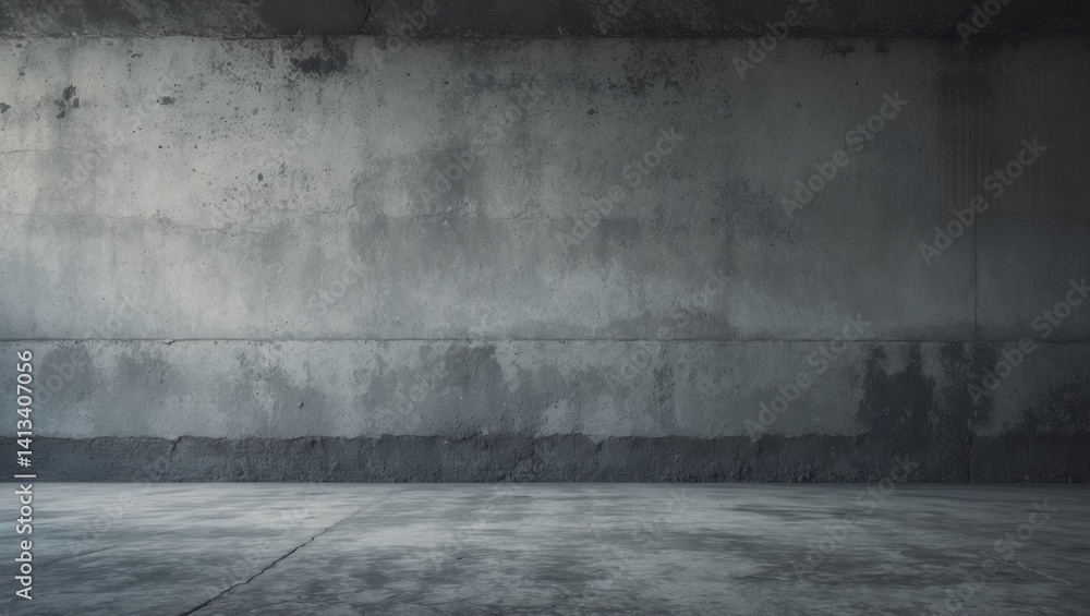An aged concrete wall serves as a textured background with stained dirt.