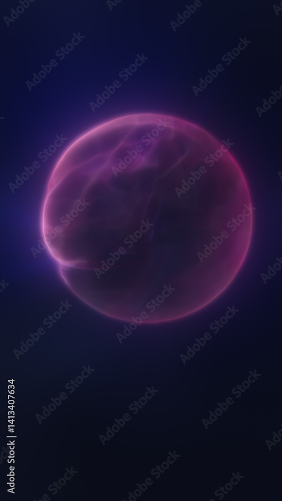 Fototapeta premium Mysterious glowing orb with soft translucent texture floating in a deep cosmic space background